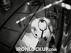 Iron Lockup brings you a hell of a free porn video where you can see how a locked up slave plays with his cock and poses for your enjoyment. He's gonna go crazy!