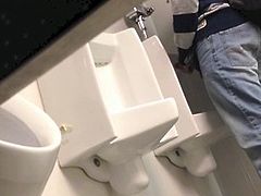 Jerk off fest in the men's room