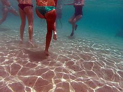 Italian teen thong gopro underwater