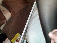 wanking over wife in stockings