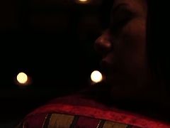 Lust Cinema brings you a hell of a free porn video where you can see how two sensual brunettes lick each other in the dark while assuming very hot poses.