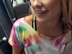 Watch this hot blonde amateur babe with thick ass named Marina loves sucking that big cock.This Latina babe Marina sucks big cock and gets her cunt fucked in POV style.