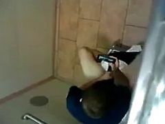 Walmart employee jerking off in the men's room