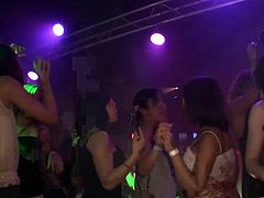 Watch this hot party scene where these hotties have fun as the music overwhelms their need for sex and drinking.