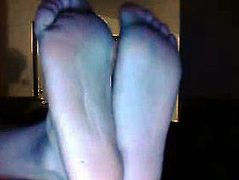 Straight guys feet on webcam #94