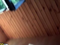 Brunette teen Jocelyn filled with cum. This young couple is up for anything. As their fresh bodies grind outdoors, they sure are ready to give you one horny show.