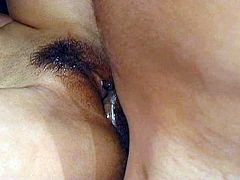 A dirty fuckin' slut sucks on a hard fuckin' dick and takes it balls deep into her fuckin' gash, hit play and check it out right here!