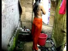 Bangla desi village girl bathing in Dhaka