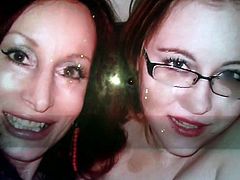 My cum on Stacy Filmore and her friend..