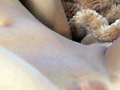 Niki Young with big tits and clean twat is too horny to stop fingering her pussy