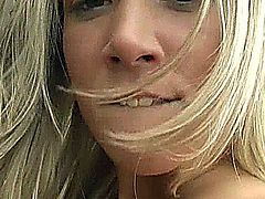 Salacious blonde teen Josje suck and fuck cock outdoors