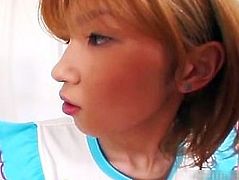 Hot asian redhead sucking cock with her part1
