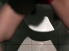 Amateur girl gets down and dirty with her friend as they engage in hot fucking in the toilet. Girl gives and gets pussy nailed from behind.