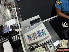 Dude fucked this big ass police officer for 500 bucks