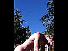 Dude ties up his girlfriend on a hot summer day in the garden and plugs his cock in her ass to fuck her in froggystyle position She loves roleplay action and the thought of getting busted any time by someone.