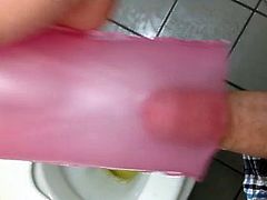 Fucking travel pussy at public wc and getting orgasm