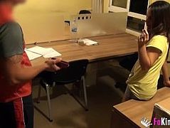 spanish teen fucks postman with hidden cam
