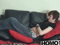 Homo Emo brings you a hell of a free porn video where you can see how this naughty and kinky brunette twink poses and masturbates for your personal enjoyment.