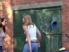 Brutal Catfight brings you a hell of a free porn video where you can see how these blonde and brunette sluts share hard cock outdoors while assuming very naughty poses.