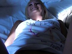 Brunette Destiny Blonde is one oral slut that gives guys beefy cock a try