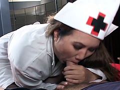 You will surely get your own private Asian nurse after you watch this hot babe riding her master's cock.