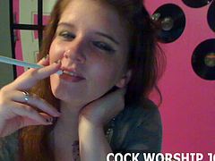 Ready to take a smoke with me, loser? Get out your Virginia Slims and get ready to smoke. Slide that cig between your sweaty lips and take a nice, hot drag. Mmm. Doesn't that taste good?