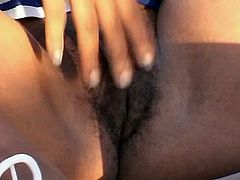 Watch this hot slutty ebony as she fucks her vagina with this black dick for this tube movie video.