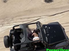 Mofos Network brings you a hell of a free porn video where you can see how a naughty drone catches the hot brunette Mercedes Carrera sucking cock in the road. This jeep ride turned out to be very hot!