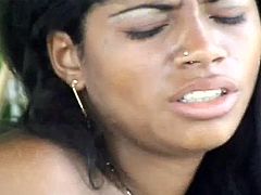 This ebony babe island girl gets his big black cock to stick in her mouth and get fucked by in this free tube movie.