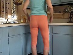 CD bitch in slut leggings.