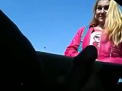 Handjob Through The Car Window