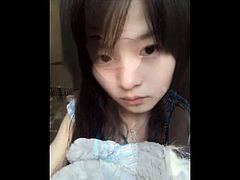 Cute Chinese girl Meng Li masturbates on cam