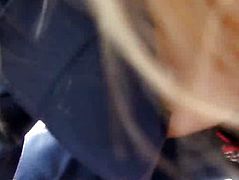 Sexy stewardess nailed by stranger dude