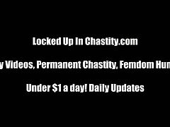 You can beg and plead all you want but I am still not going to let you out of your chastity device. In fact, I think you need to be punished even further for even asking me to take it off.