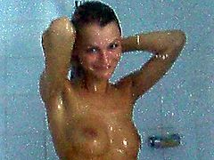 German girlfriend in shower