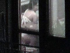 caught window neghbours couple hot voyeur