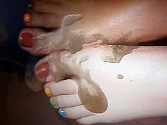 tribute rainbow toes