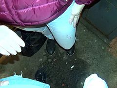 A girl met while rambling on the Czech streets at a late hour, agreed to show her sensational tits for a few moments. The naughty brunette seemed a bit shy, but when she was offered money to go in a more remote place, she took it. Click to watch slutty Jess persuaded to suck cock. Enjoy!