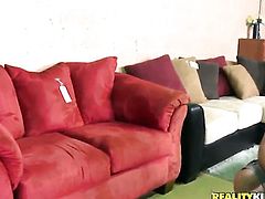 Blonde chica with giant tits and her hot bang buddy both enjoy blowjob session