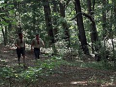 It's time for these fucking little twinks to prove their manhood, so they get an assignment from their team leader. They start their journey into the woods, encounter a snake, show that they are man enough, to deal with such danger and then take a break, to deal with a good old fashioned fuck in the woods.