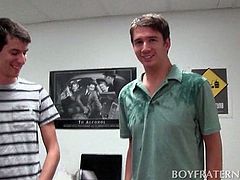 Fresh college boys suck cock and fuck ass to join fraternity