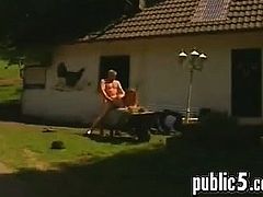 German Couple On A Farm Fucking Outside