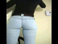 Wife ass in tight jeans