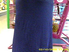 big booty blue dress(hidden cam)