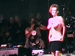 Aunt exposes her body on stage