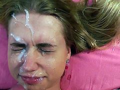 Enjoy watching stunning European girls get facialled in this hardcore cumshot compilation