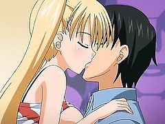 Horny romance anime video with uncensored big tits, group