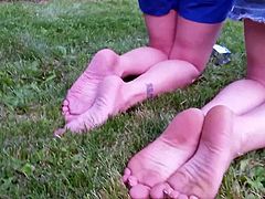 Sexy soles in the park