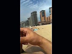 Public Masturbation - Cumshot just behind a sunbathing girl