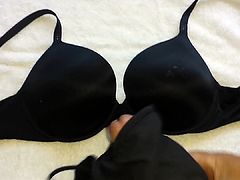 Cumming on Black VS Bra #4